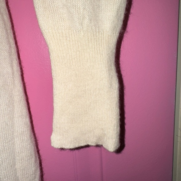 Halogen Cashmere/Wool Blend Sweater in Cream - Picture 4 of 5